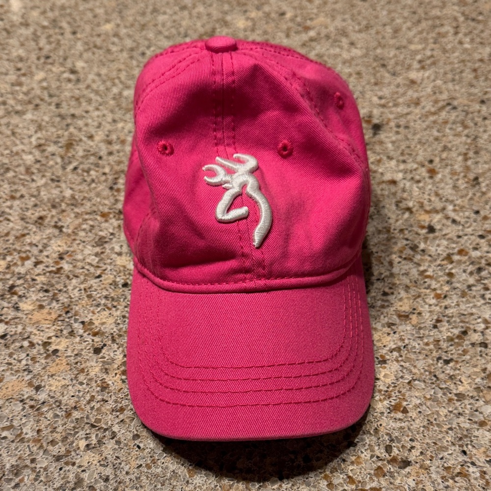 NWOT Ladies Browning Pink Cap with White Logo